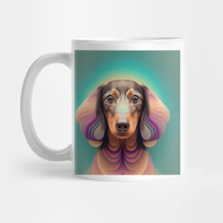 Fractal Design of A Dachshund Mug